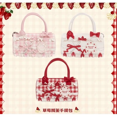 Mademoiselle Pearl Strawberry Handbag(Reservation/3 Colours/Full Payment Without Shipping)